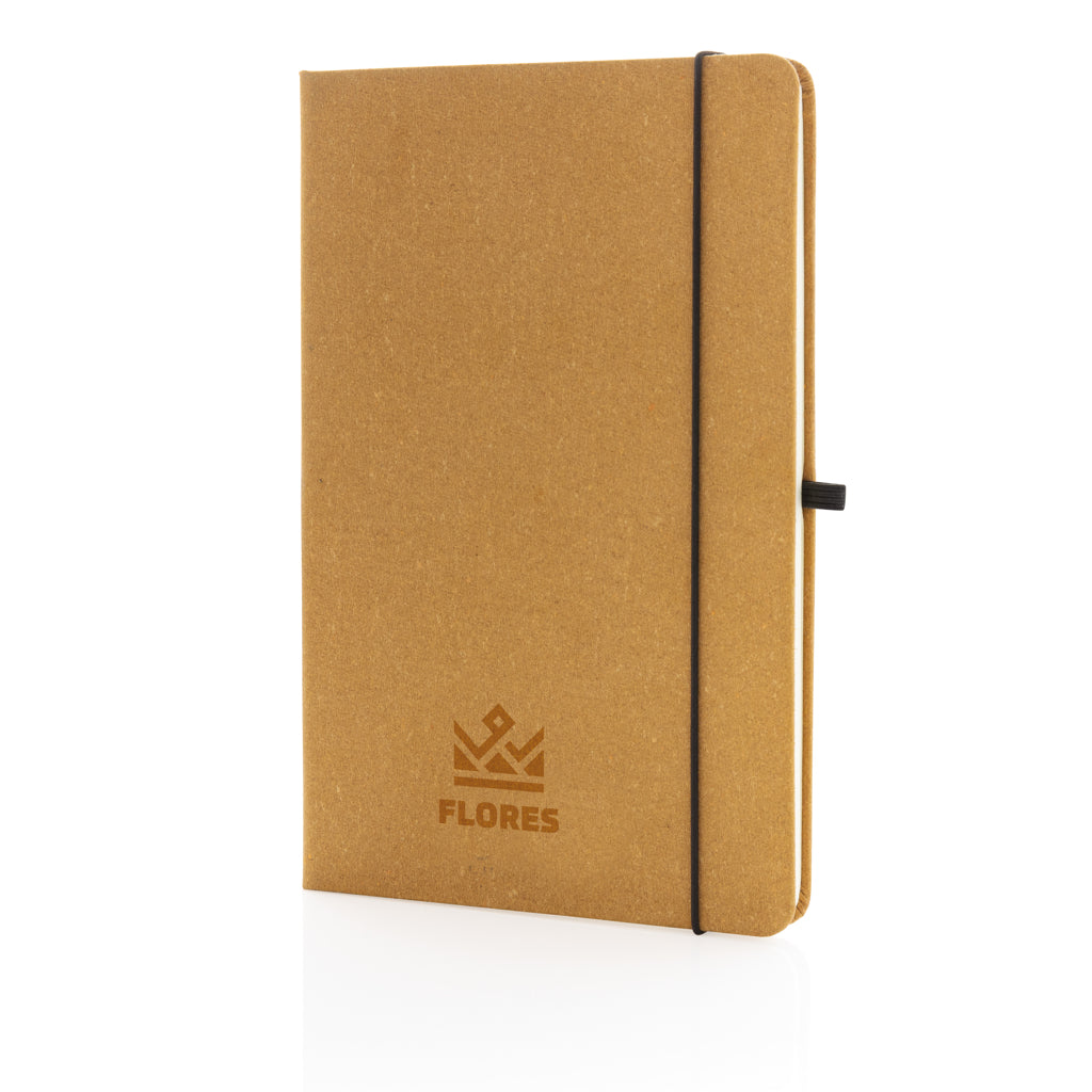 GRS Gerecycled lederen hardcover notitieboek A5