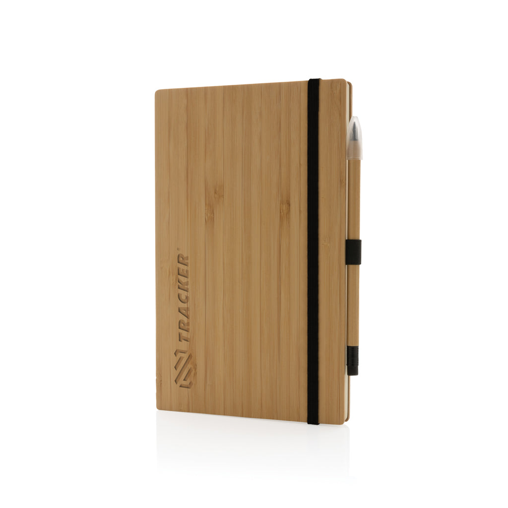 Bamboe notitieboek en infinity potlood set