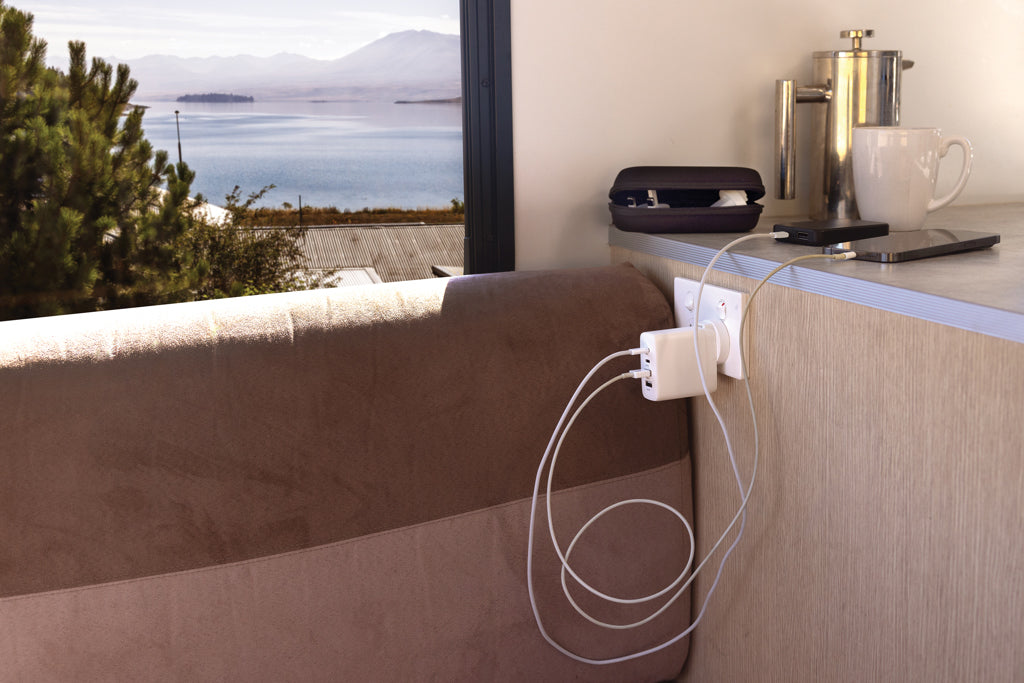 TravelCharge Pro RCS gerecycled plastic reislader met USB-C