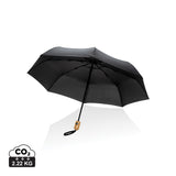 21" Impact AWARE™ RPET 190T bamboe auto open/dicht paraplu