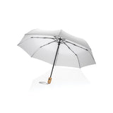 21" Impact AWARE™ RPET 190T bamboe auto open/dicht paraplu