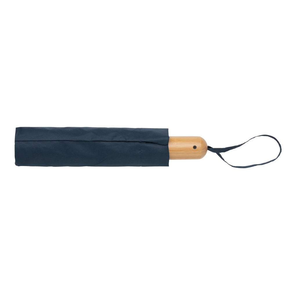 21" Impact AWARE™ RPET 190T bamboe auto open/dicht paraplu