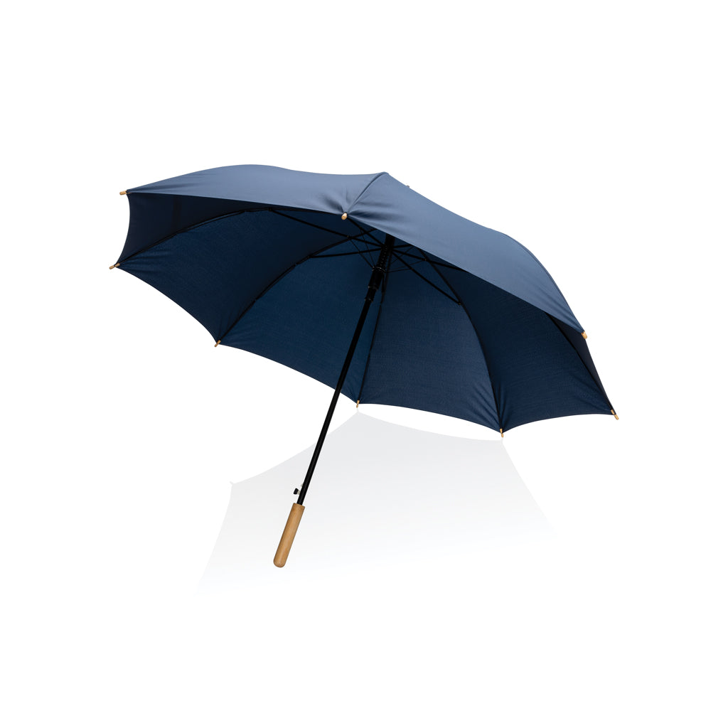 27" Impact AWARE™ RPET 190T auto open bamboe paraplu