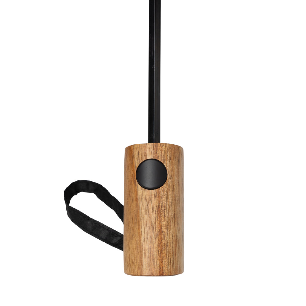 Kaycey 21" AWARE™ RPET Acaciahouten mini auto open paraplu