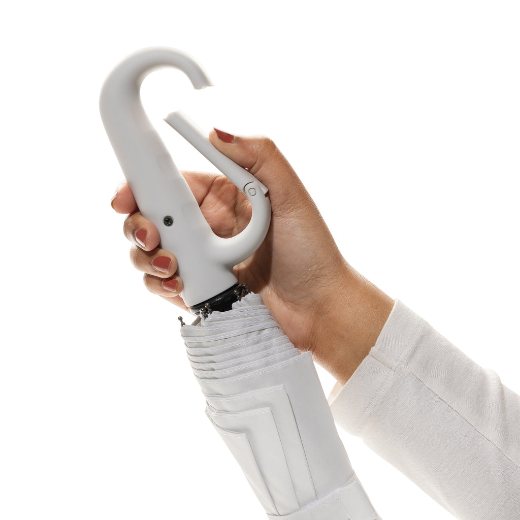 Yara 21" AWARE™ RPET paraplu in unikleur met karabijn hendel