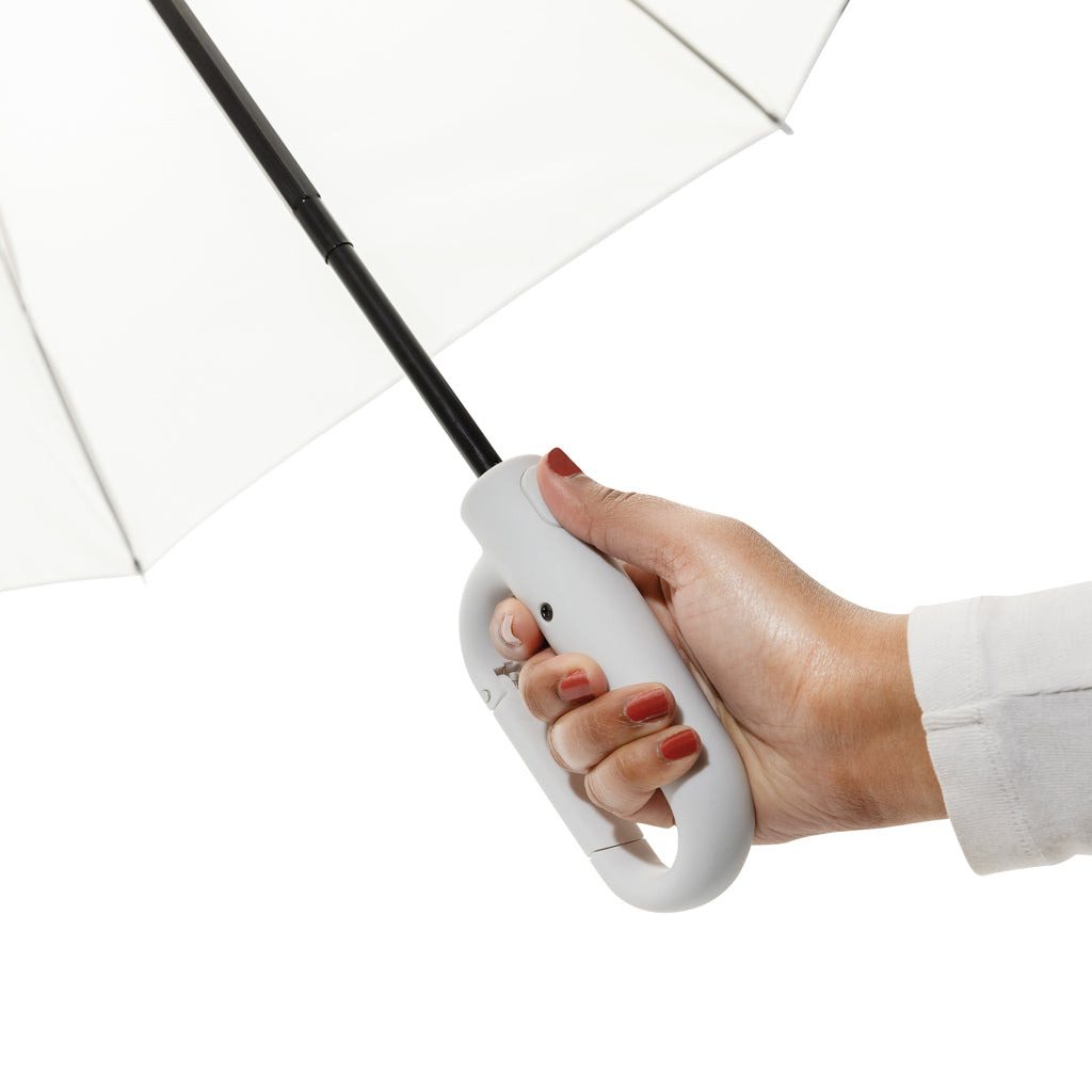 Yara 21" AWARE™ RPET paraplu in unikleur met karabijn hendel