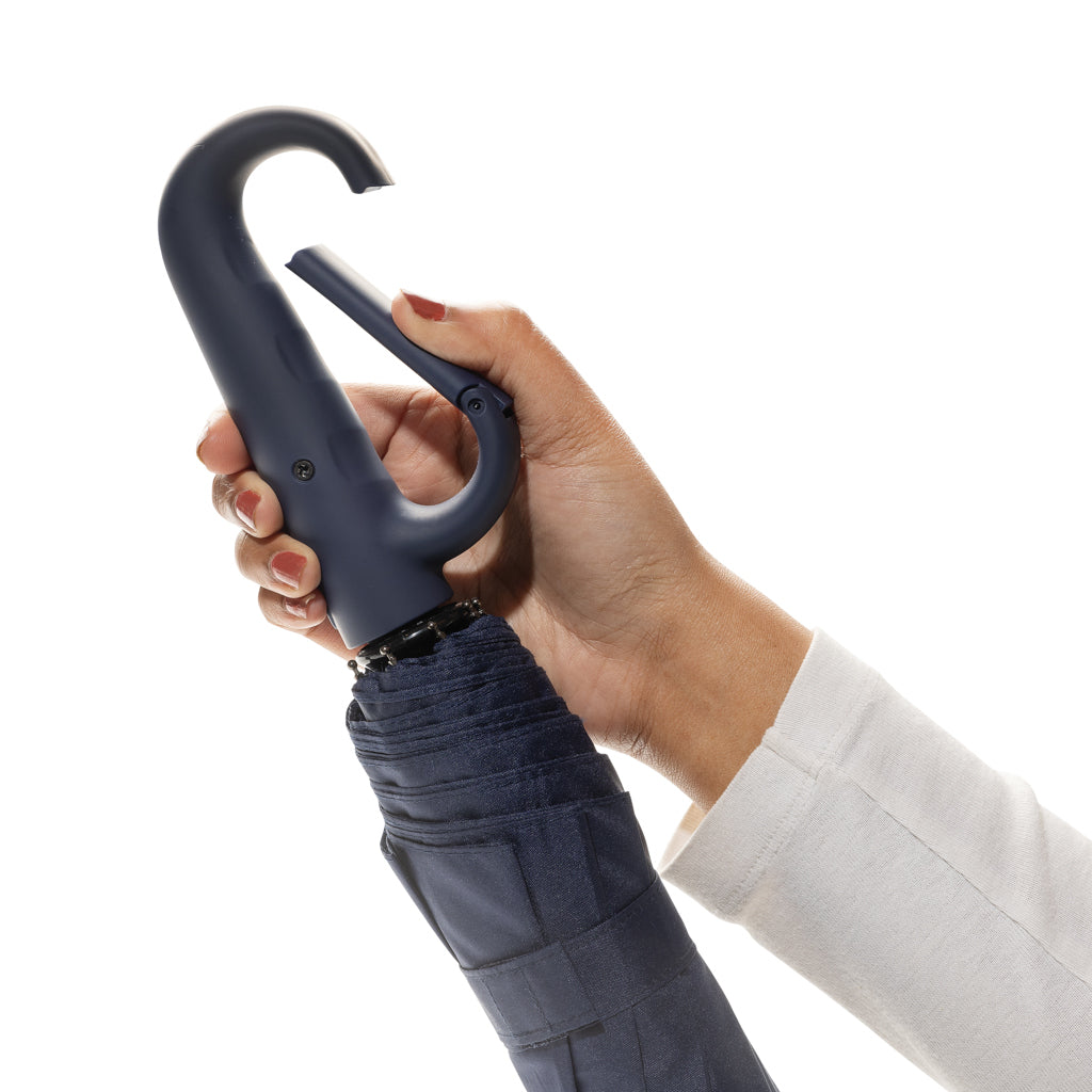 Yara 21" AWARE™ RPET paraplu in unikleur met karabijn hendel
