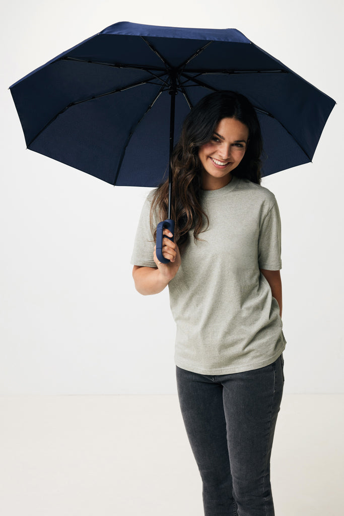 Yara 21" AWARE™ RPET paraplu in unikleur met karabijn hendel