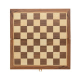 Luxe houten opvouwbaar schaakspel