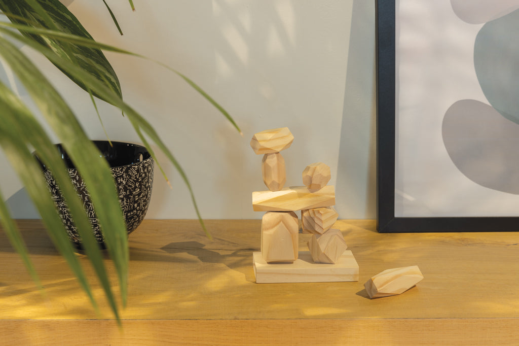 Ukiyo Crios houten balanceerstenen in zakje
