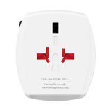 SKROSS MUV 2-polige wereldreisadapter met USB A en C