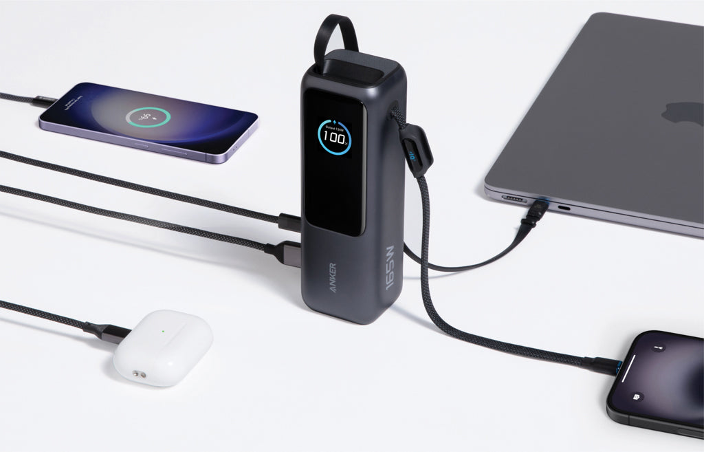 Anker Powerbank 25.000 mAh 165W met ingebouwde  kabel