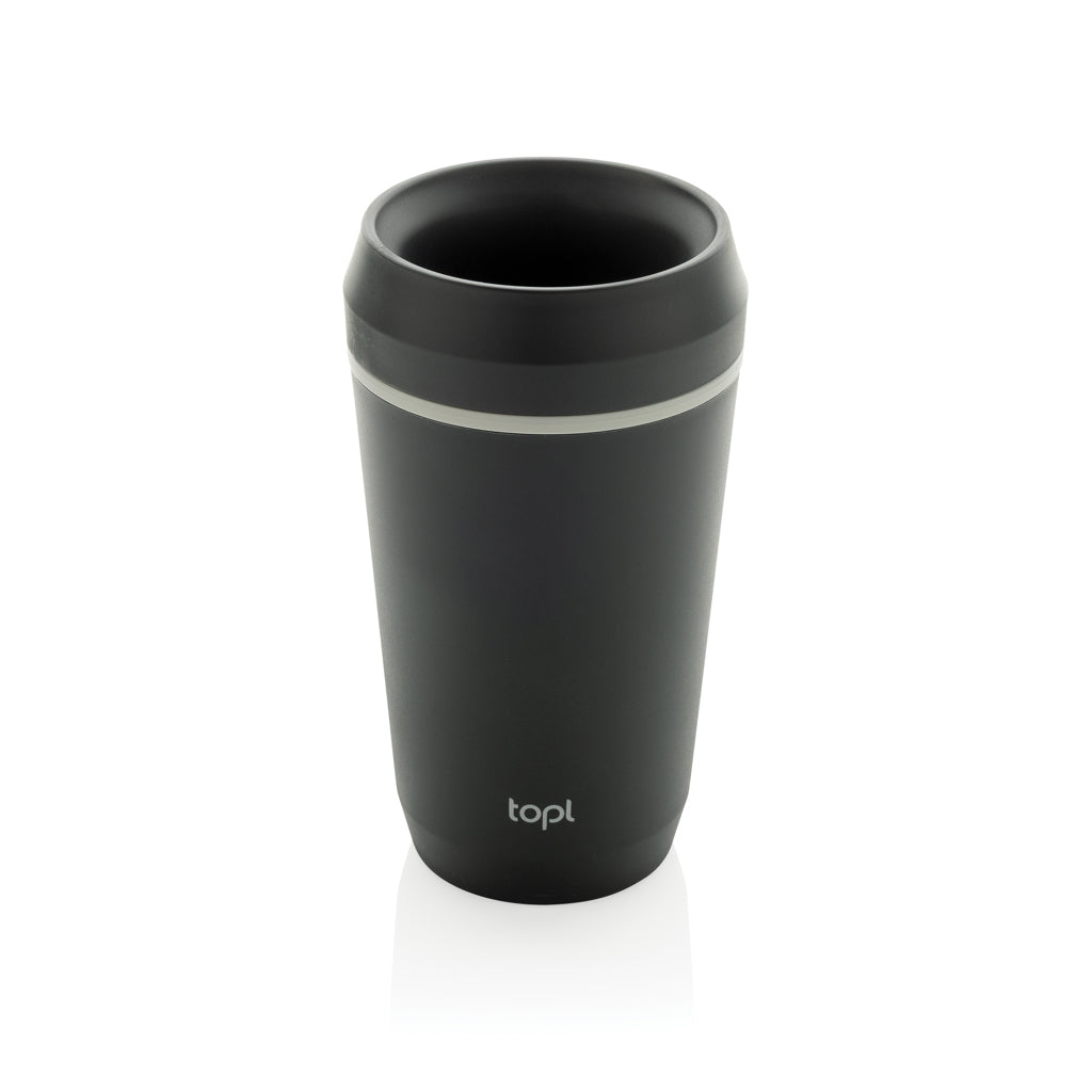 Topl Recycled Plastic To Go beker gepatenteerd 360 Lid 354ml