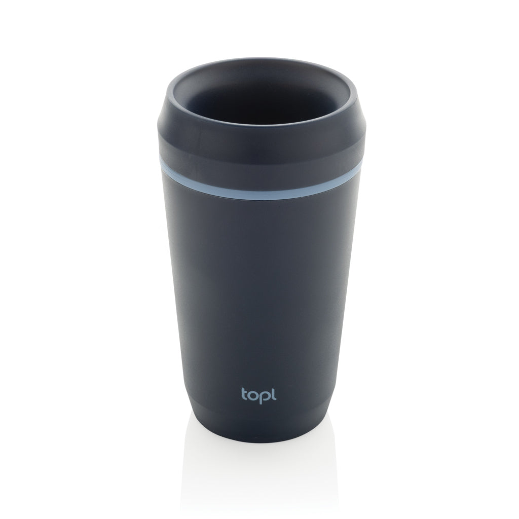 Topl Recycled Plastic To Go beker gepatenteerd 360 Lid 354ml