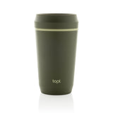 Topl Recycled Plastic To Go beker gepatenteerd 360 Lid 354ml