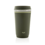 Topl Recycled Plastic To Go beker gepatenteerd 360 Lid 354ml