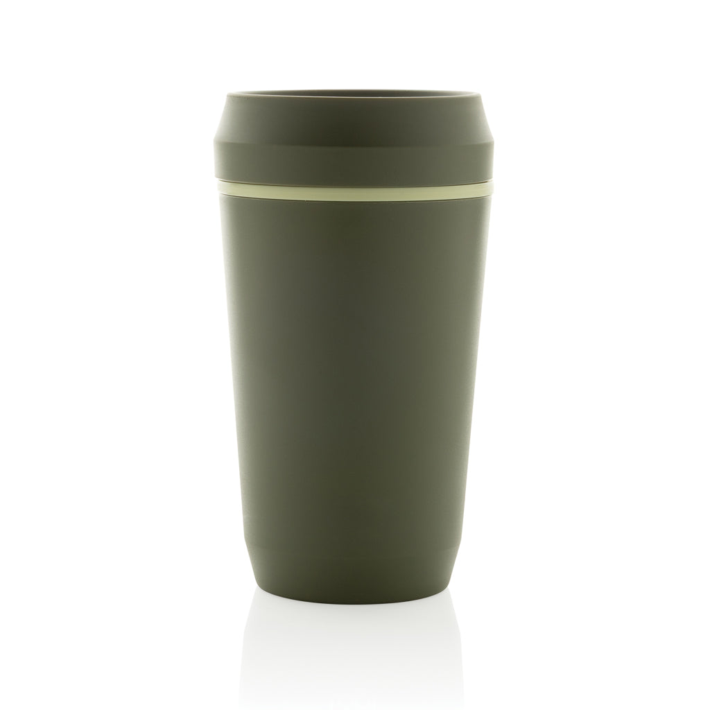 Topl Recycled Plastic To Go beker gepatenteerd 360 Lid 354ml
