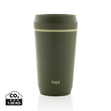 Topl Recycled Plastic To Go beker gepatenteerd 360 Lid 354ml
