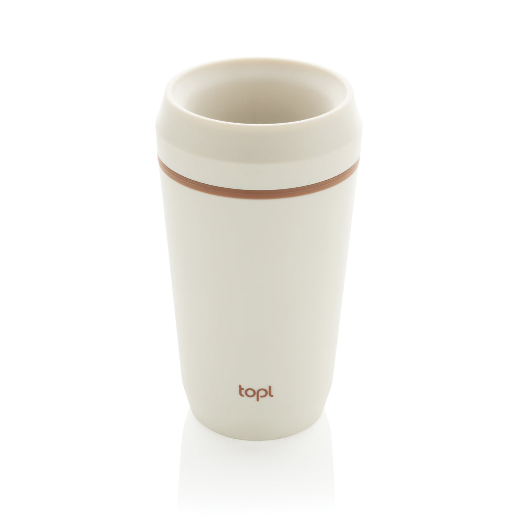 Topl Recycled Plastic To Go beker gepatenteerd 360 Lid 354ml