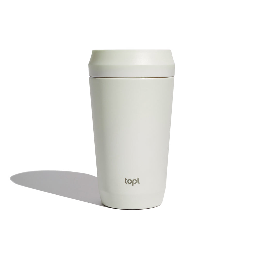 Topl Recycled RVS To Go beker gepatenteerd 360 Lid 354ml
