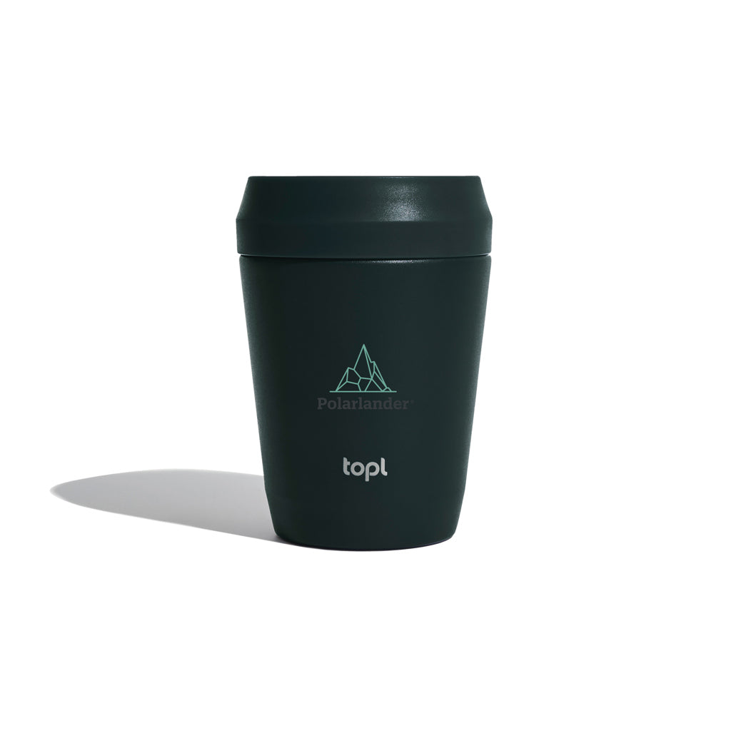 Topl Recycled Staal To Go beker gepatenteerd 360 Lid 235ml