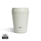 Topl Recycled Staal To Go beker gepatenteerd 360 Lid 235ml