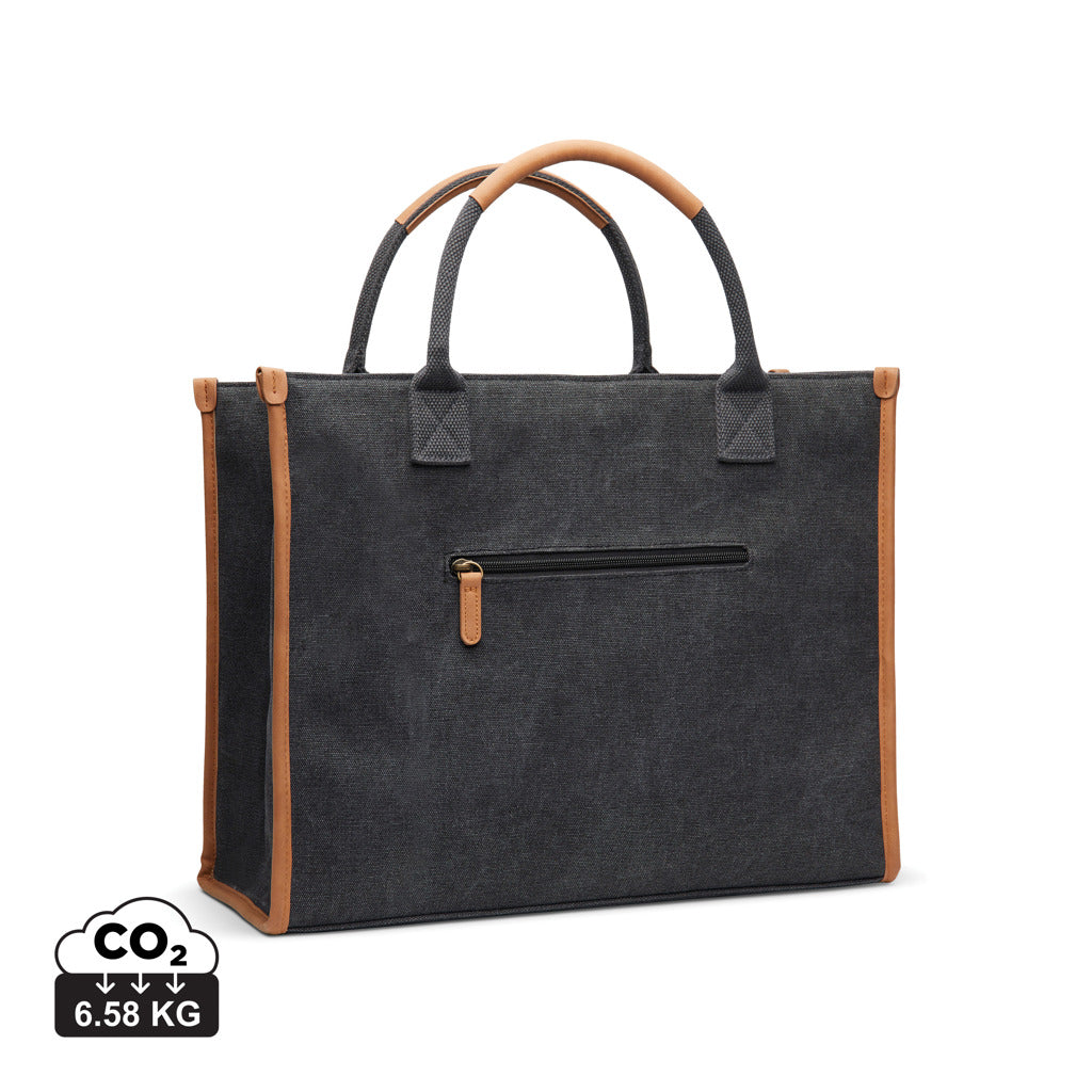 VINGA Bosler RCS recycled canvas office draagtas