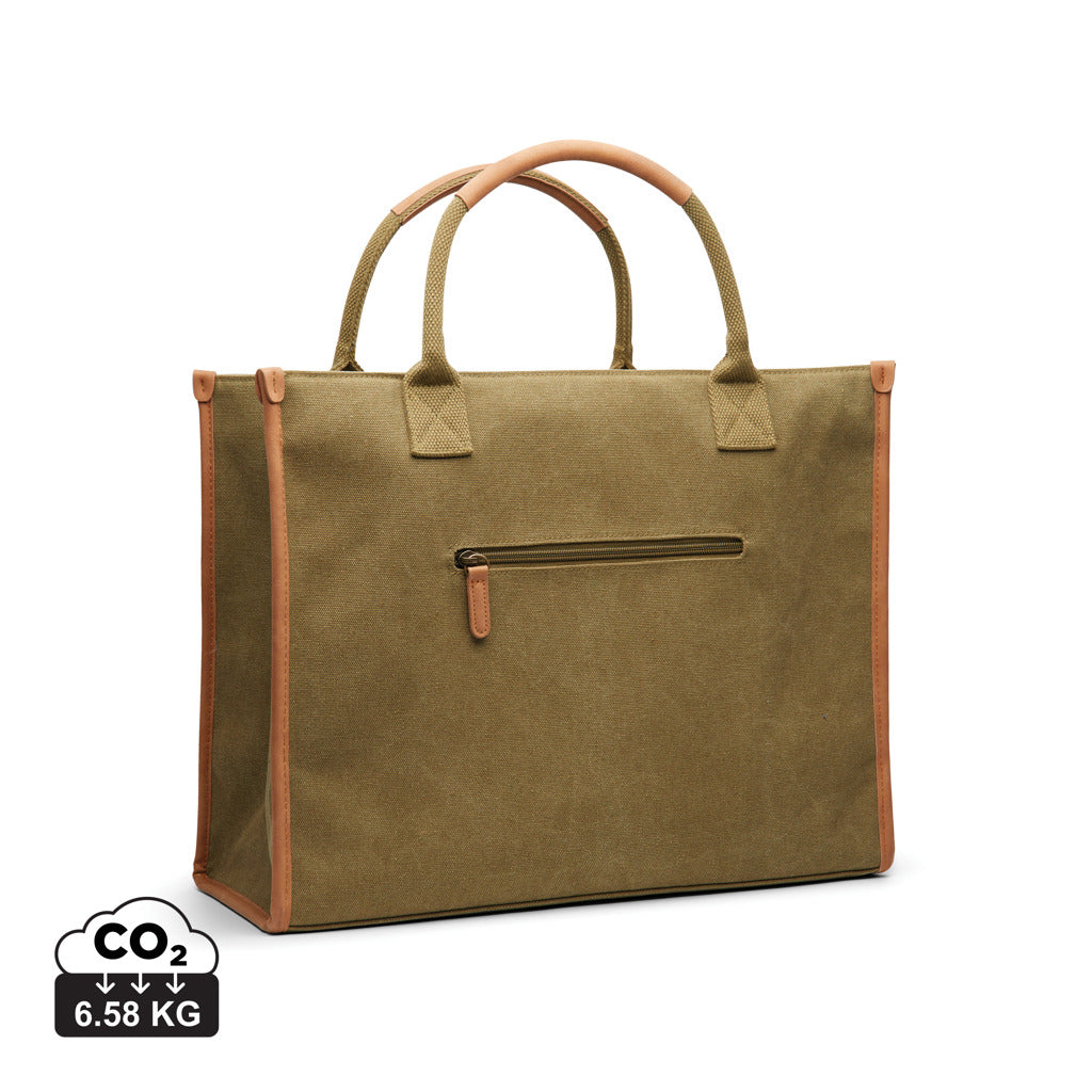 VINGA Bosler RCS recycled canvas office draagtas