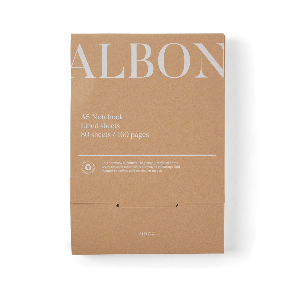 VINGA Albon GRS gerecycled vilt notitieboek
