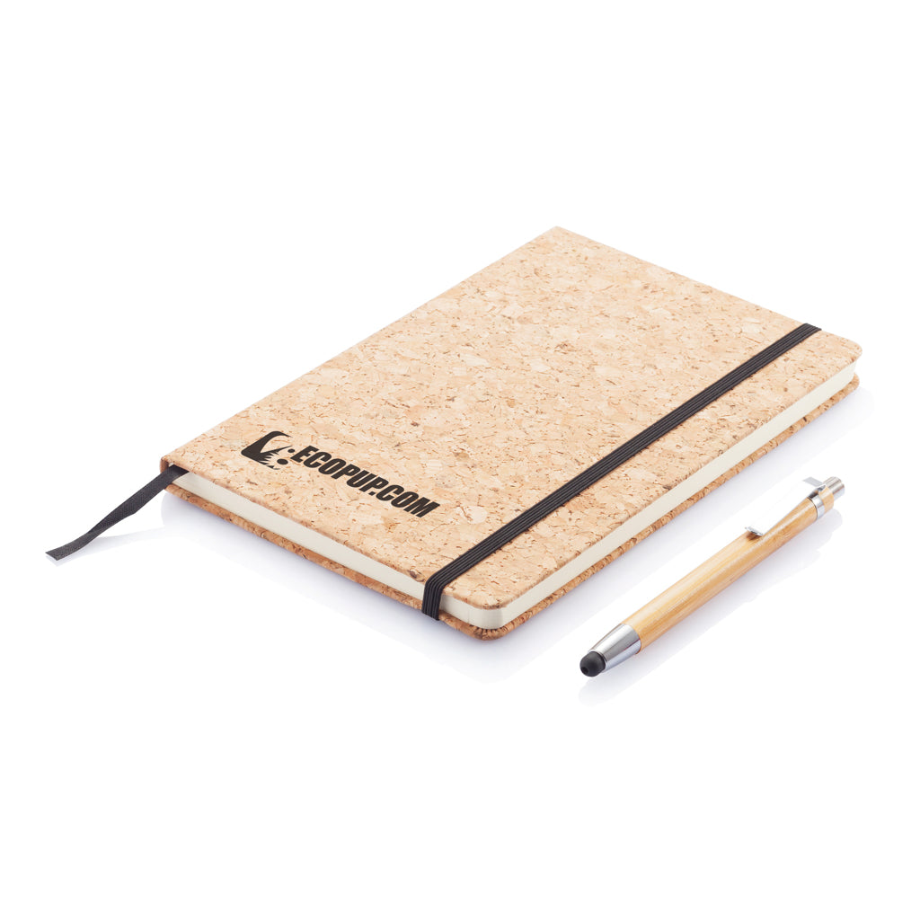 A5 kurken notitieboek incl. touchscreen pen
